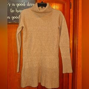 An Everlane Cozy Tan Wool And Yak Hair Turtleneck Sweater In An XS. EUC